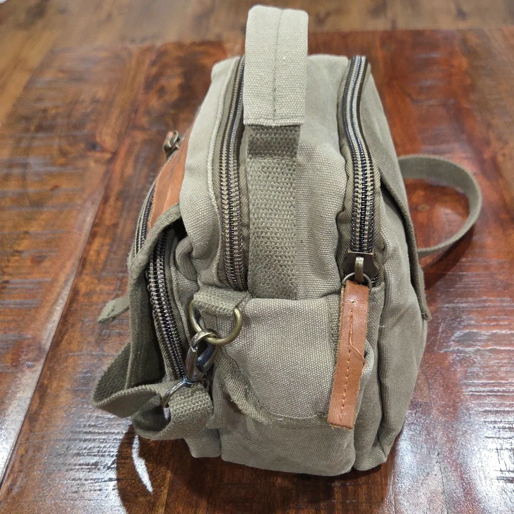 Vintage Fox Brown and Tan Men's Messenger Bag